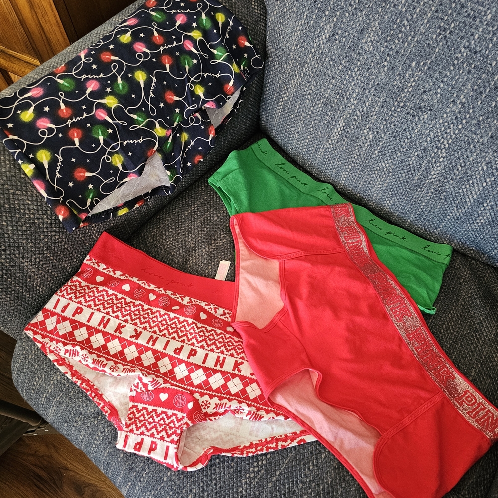 PINK Victoria's Secret Panties - Red, Green, Black
